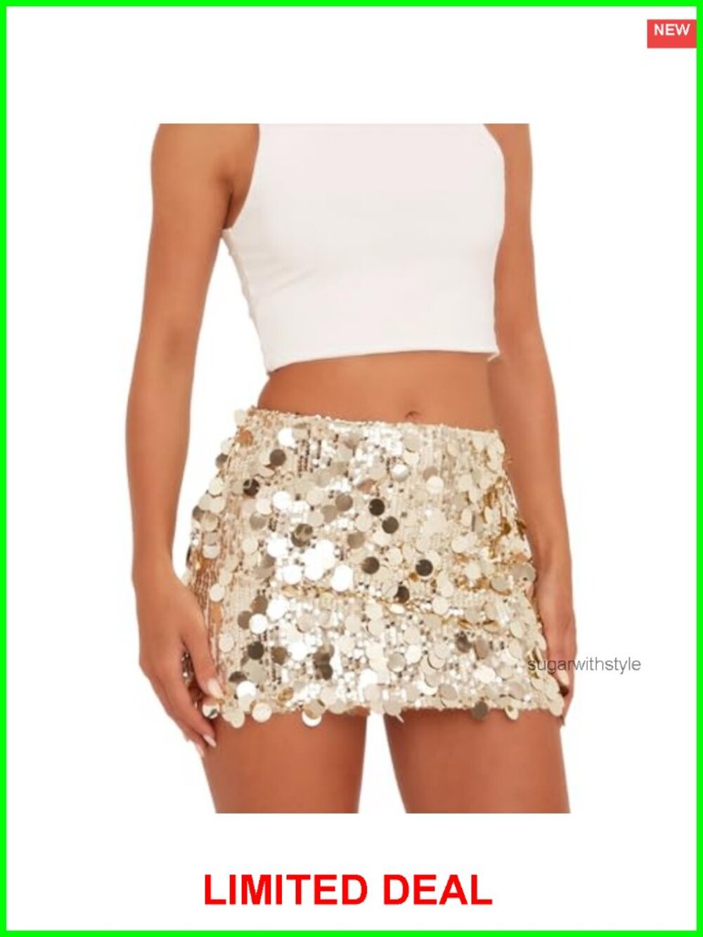 Sparkly Sequin Mini Skirt Bodycon Slim Fit Party Clubwear